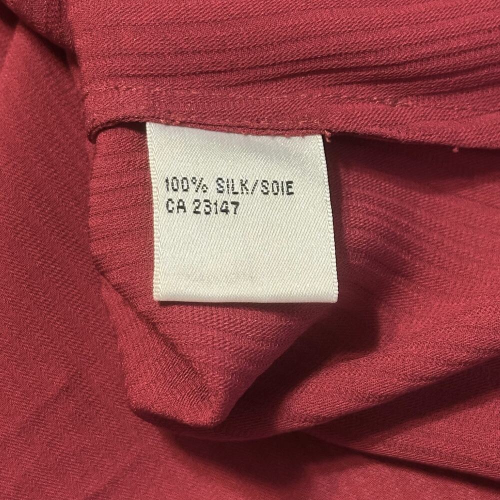 Vintage Talbots Silk Button Up Blouse Shirt Size … - image 6